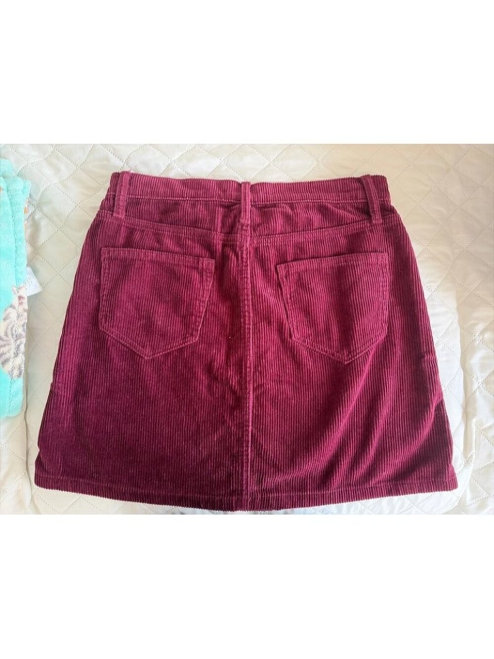 Burgundy corduroy skirt - Picture 5 of 5